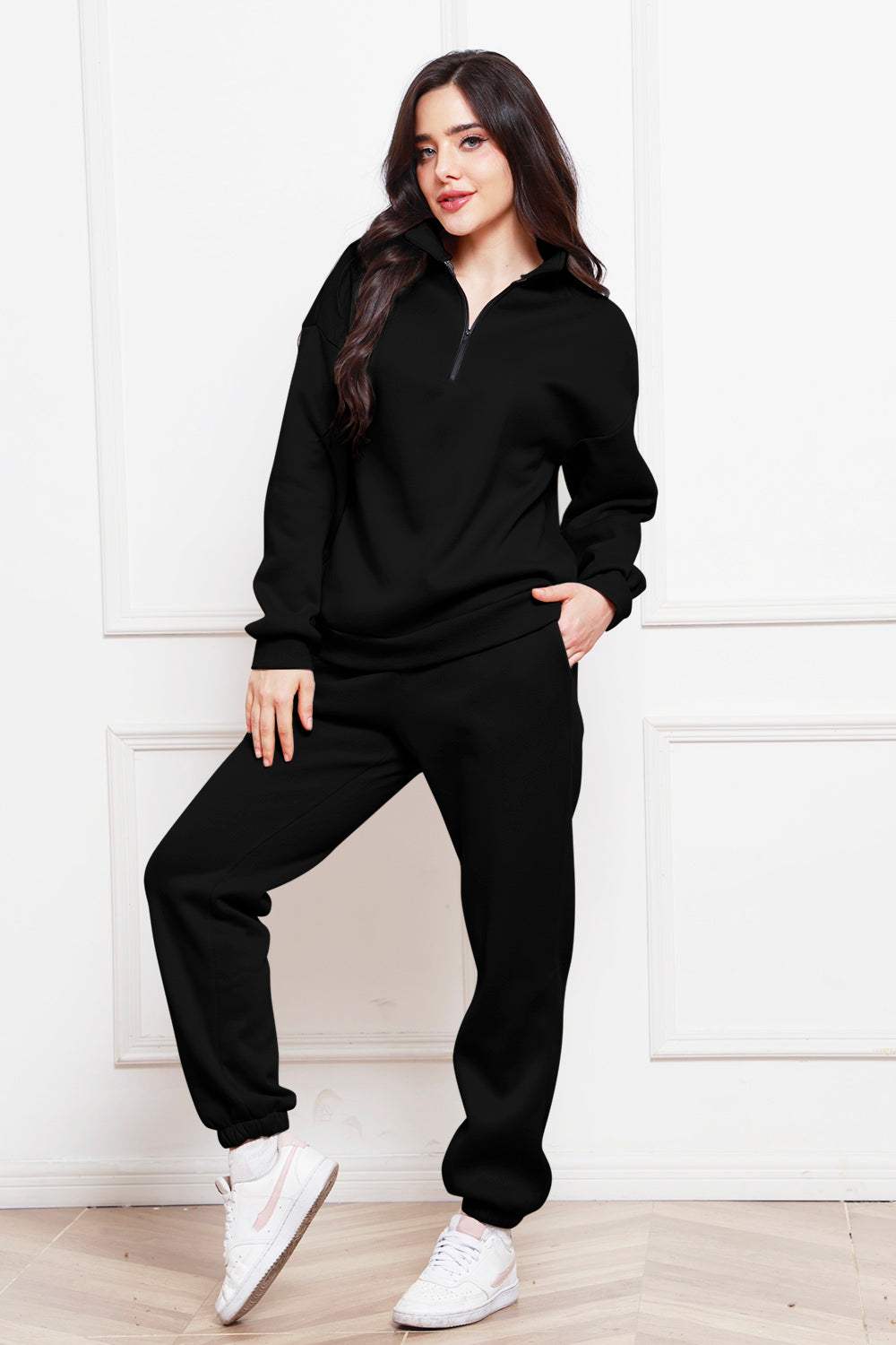 half-zip-long-sleeve-sweatshirt-and-pants-set