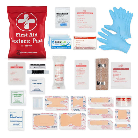 Surviveware 238 Pcs Comprehensive Premium Survival First Aid Kit - Medical Emergency Kit for Travel Camping Gear, Home Essentials & Outdoor Emergencies - Survival Kit