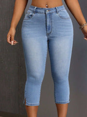 side slit skinny jeans