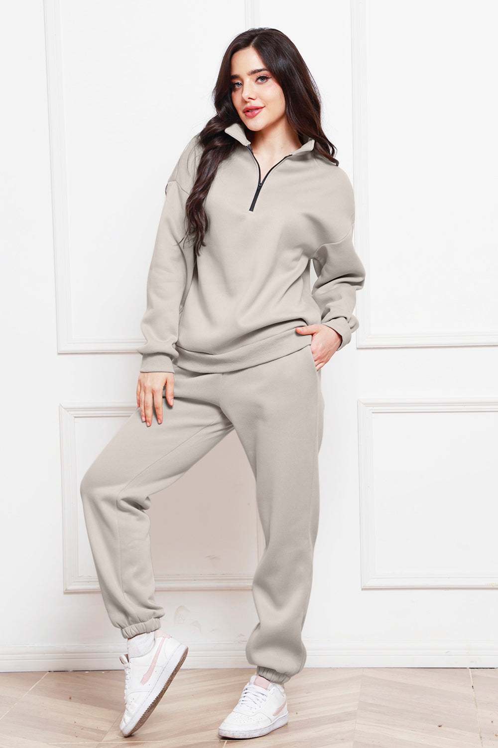 half-zip-long-sleeve-sweatshirt-and-pants-set