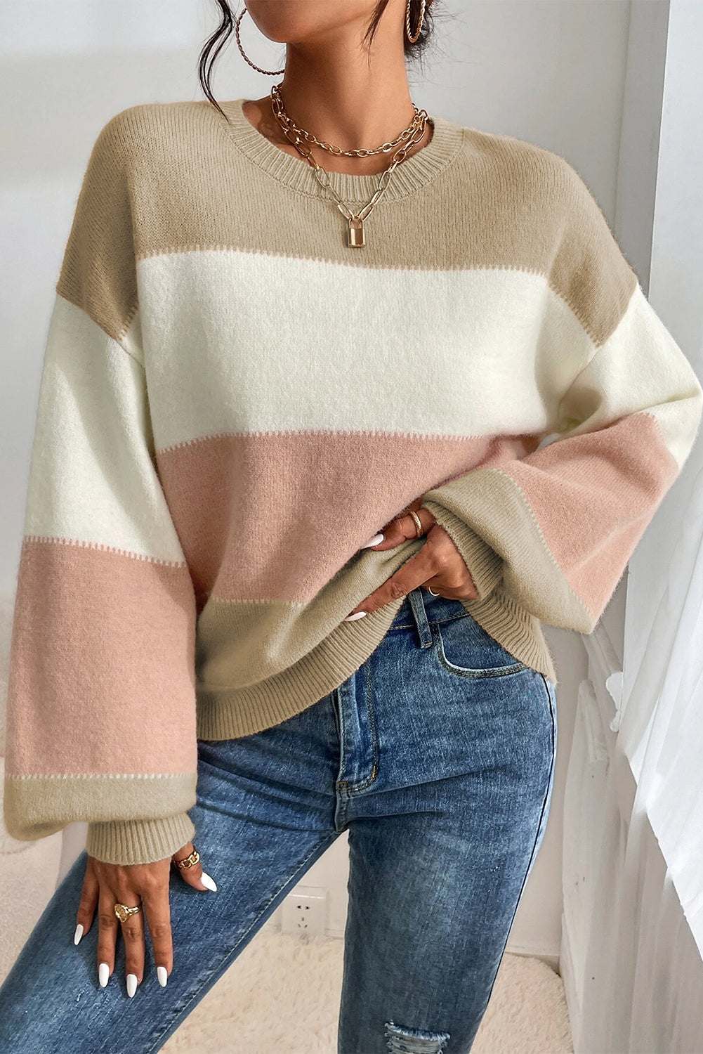 Sleeve Drop Shoulder Sweater