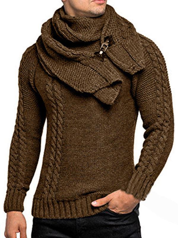 Men fashionable scarf pullover