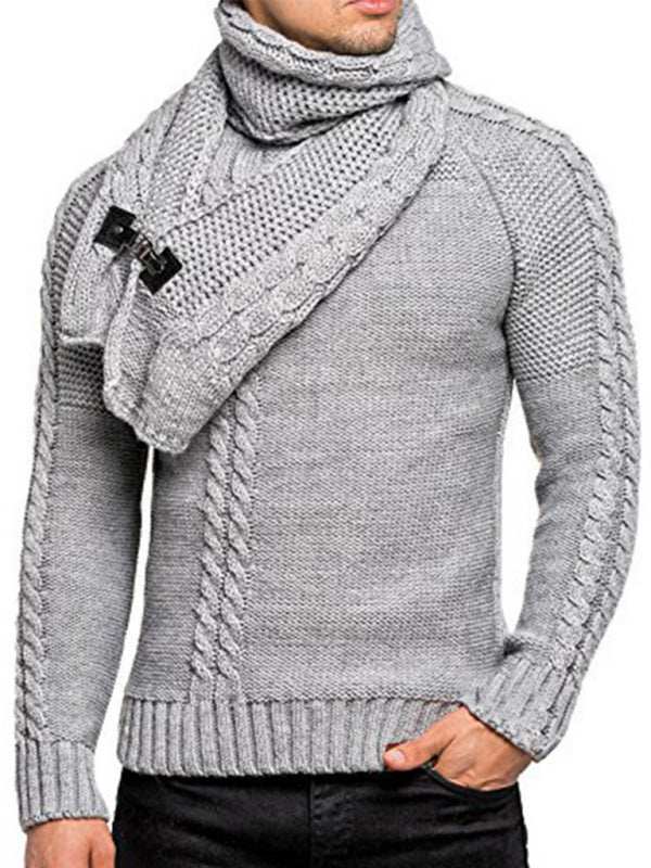 Men fashionable scarf pullover