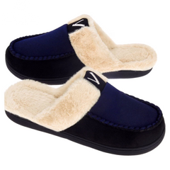Men'S Scuff Slippers Memory Foam Slip on Shoes Moccasin Style House Shoes Indoor Outdoor