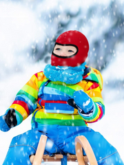 2 Pieces Kids Balaclava Ski Mask Windproof Neck Warmers Ear Muffs Hats Winter Fleece Gaiters for Boy Girls