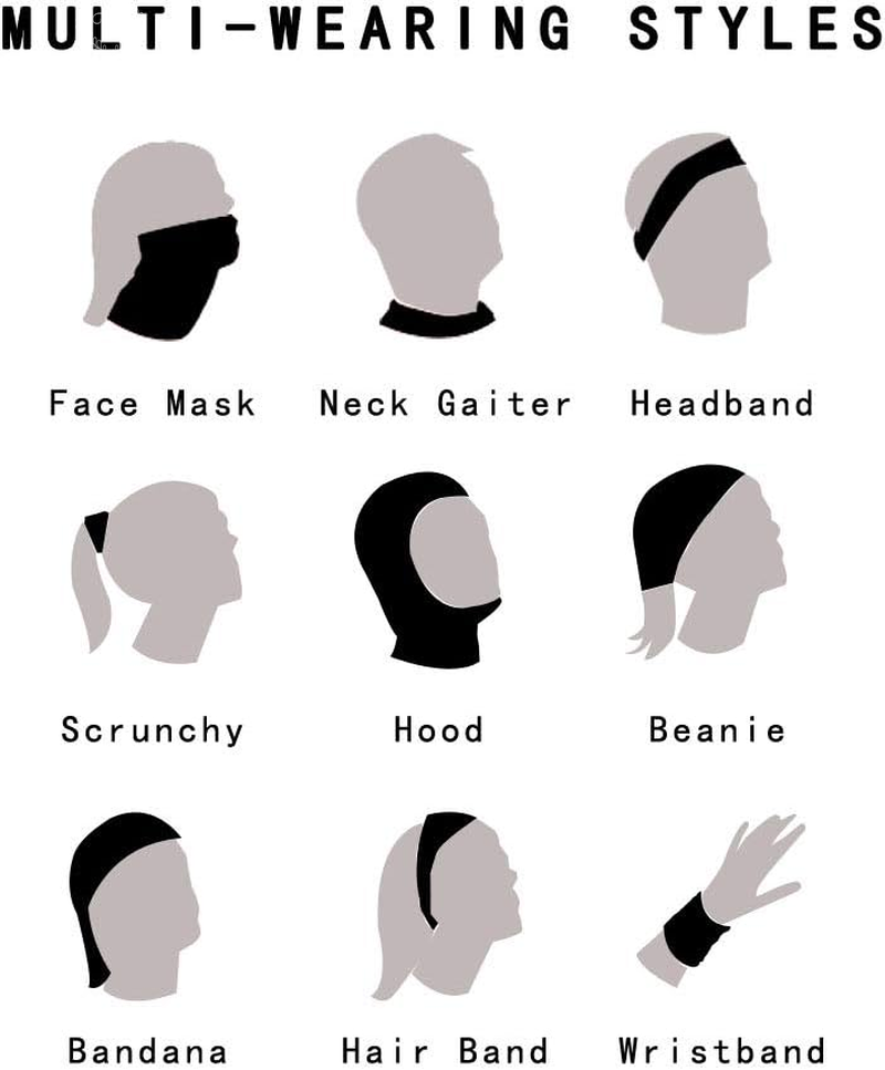 Cooling Balaclavas Neck Gaiter Tube Headwear UV Protection Face Cover Scarf Bandana for Men Women