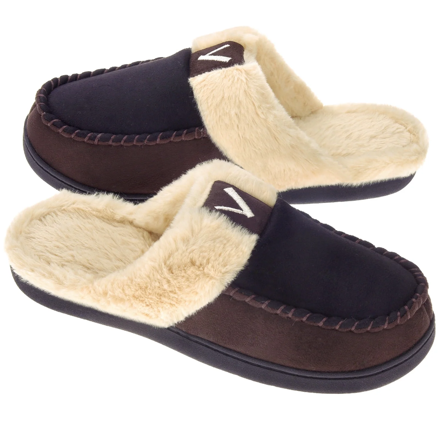 Men'S Scuff Slippers Memory Foam Slip on Shoes Moccasin Style House Shoes Indoor Outdoor
