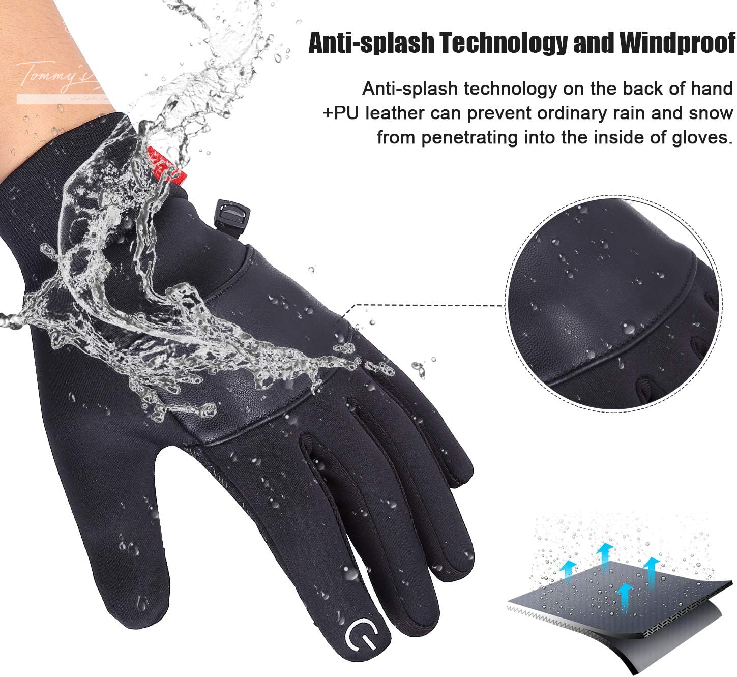 Winter Gloves for Men and Women Waterproof Thermal Gloves for Cold Weather, Running, Cycling, Hiking, Driving…
