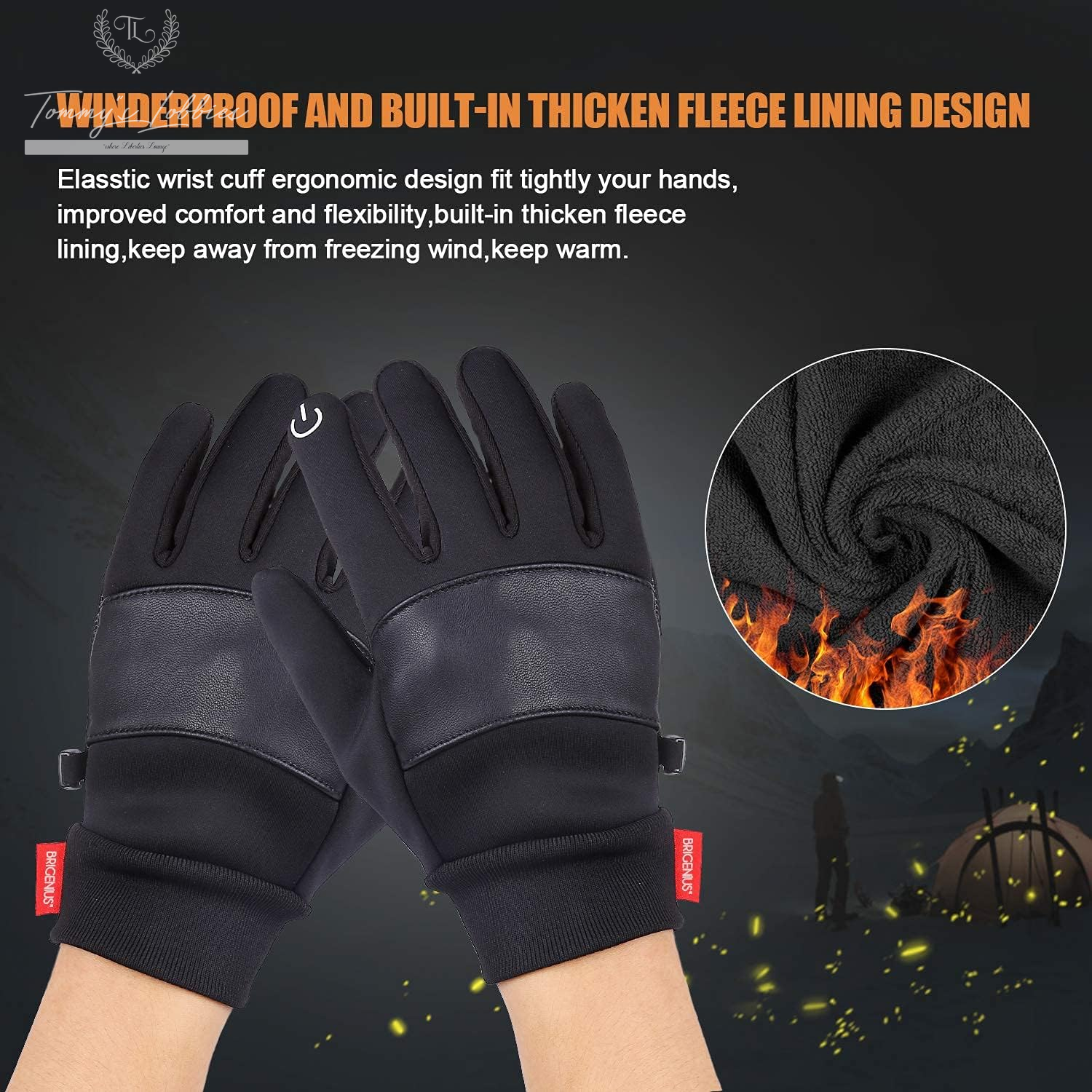 Winter Gloves for Men and Women Waterproof Thermal Gloves for Cold Weather, Running, Cycling, Hiking, Driving…