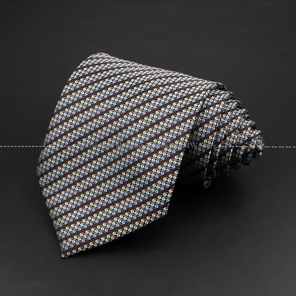 New Design Wedding Men Tie Grey Solid Striped Paisley Flower Neckties Men Business Dropshipping Groom Collar Accessories Gift