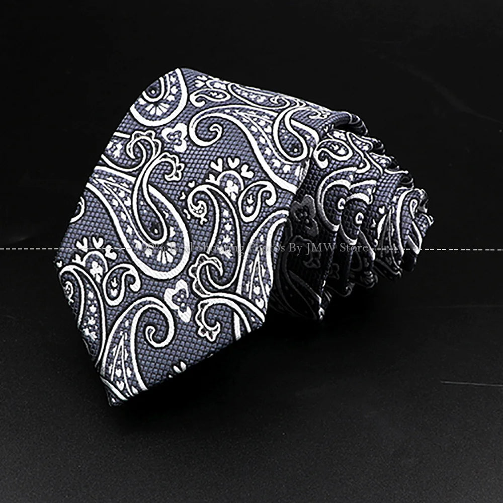 New Design Wedding Men Tie Grey Solid Striped Paisley Flower Neckties Men Business Dropshipping Groom Collar Accessories Gift