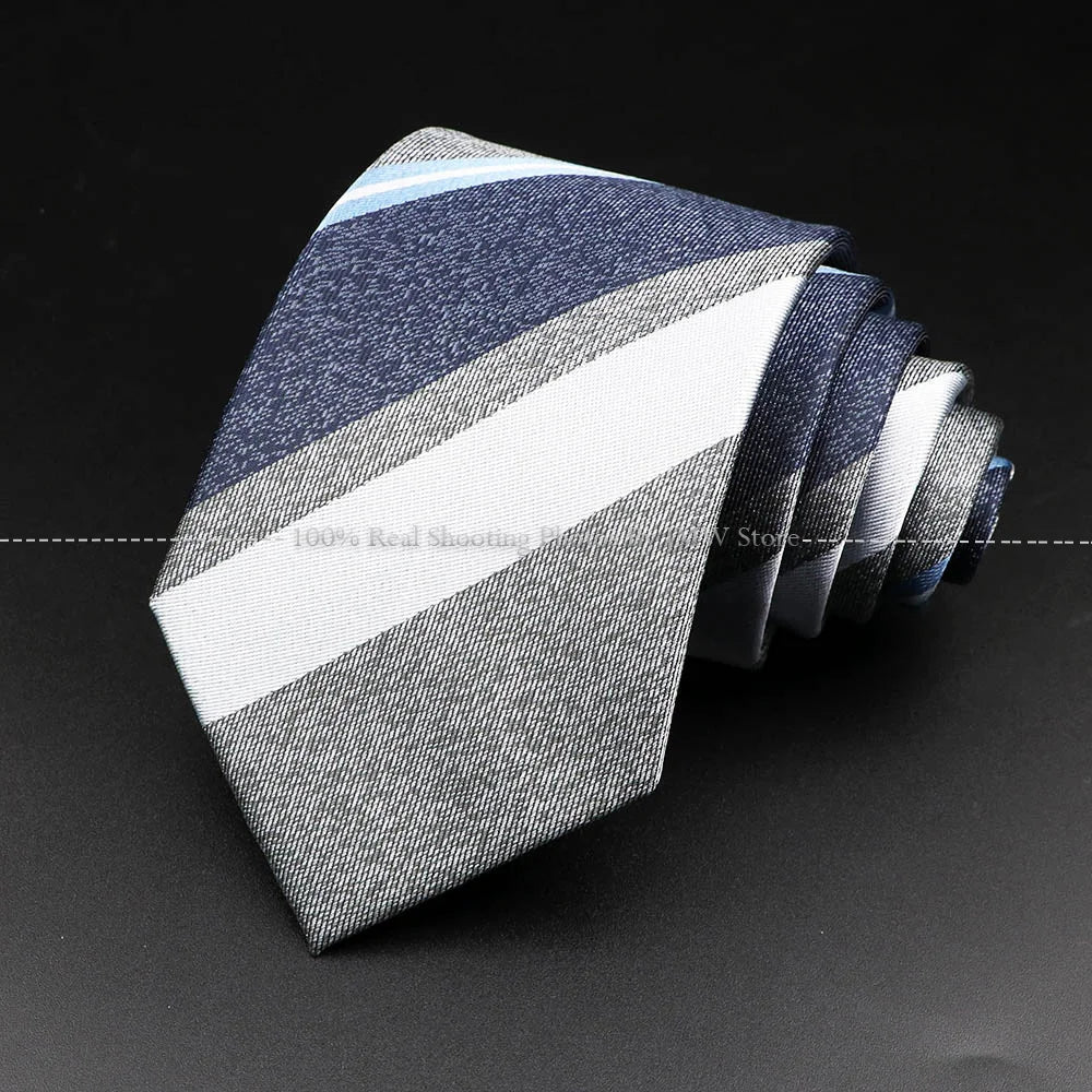 New Design Wedding Men Tie Grey Solid Striped Paisley Flower Neckties Men Business Dropshipping Groom Collar Accessories Gift