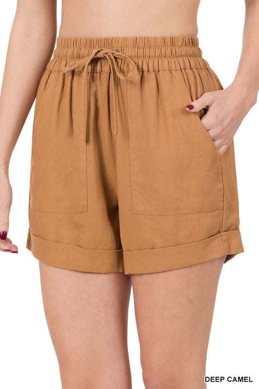 linen-drawstring-waist-shorts-with-pockets