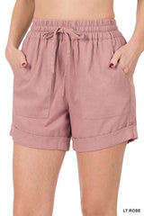 linen-drawstring-waist-shorts-with-pockets