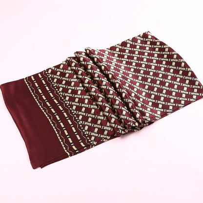 Double Silk Crepe Satin Scarf