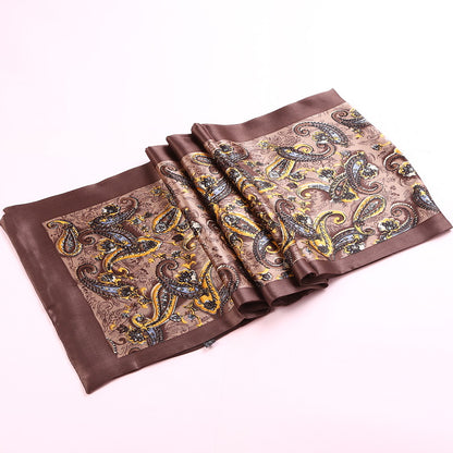 Double Silk Crepe Satin Scarf