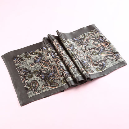 Double Silk Crepe Satin Scarf