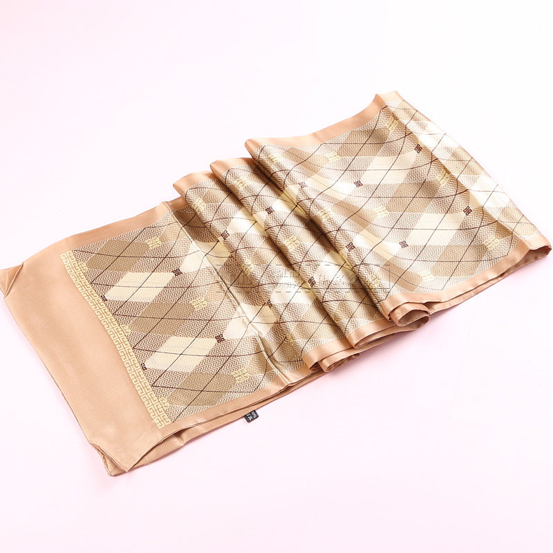 Double Silk Crepe Satin Scarf