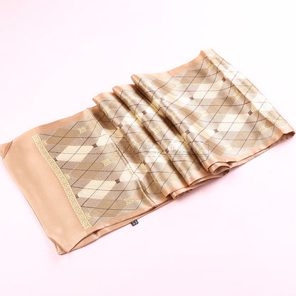 Double Silk Crepe Satin Scarf
