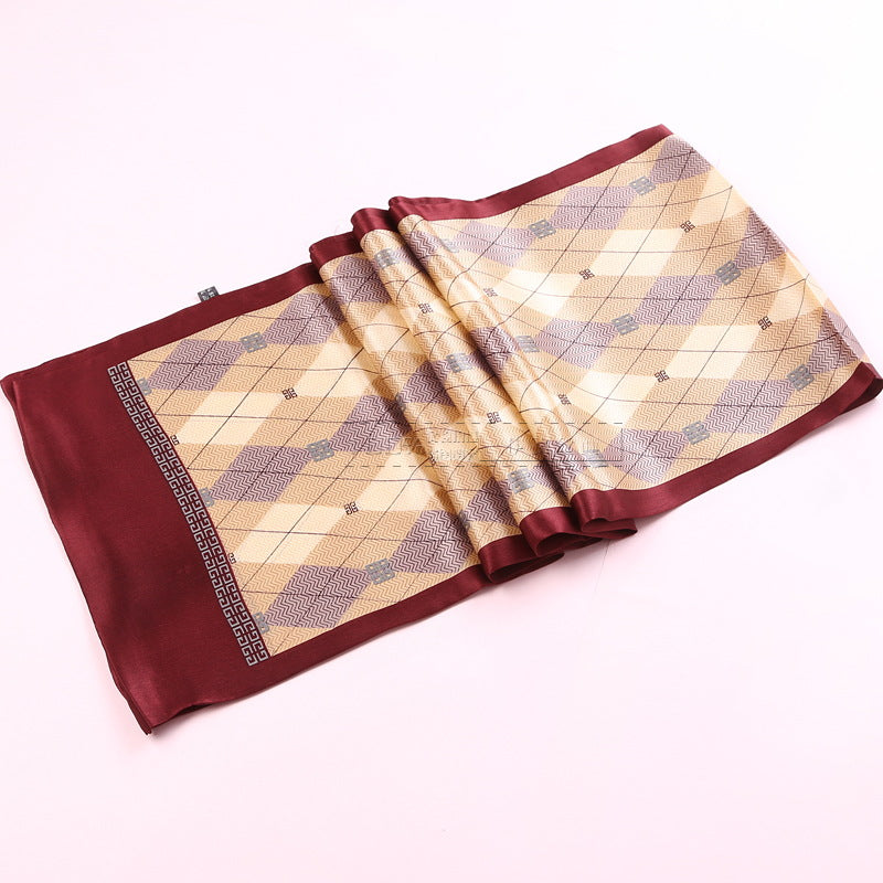 Double Silk Crepe Satin Scarf