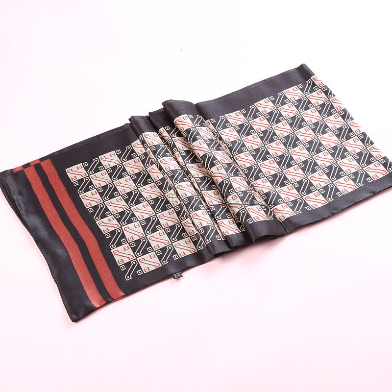 Double Silk Crepe Satin Scarf
