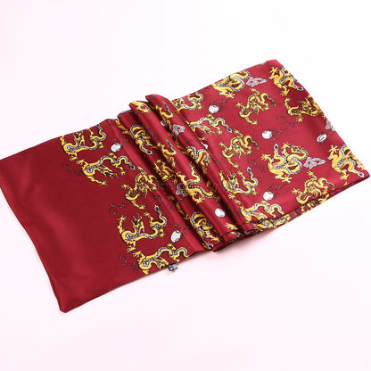 Double Silk Crepe Satin Scarf