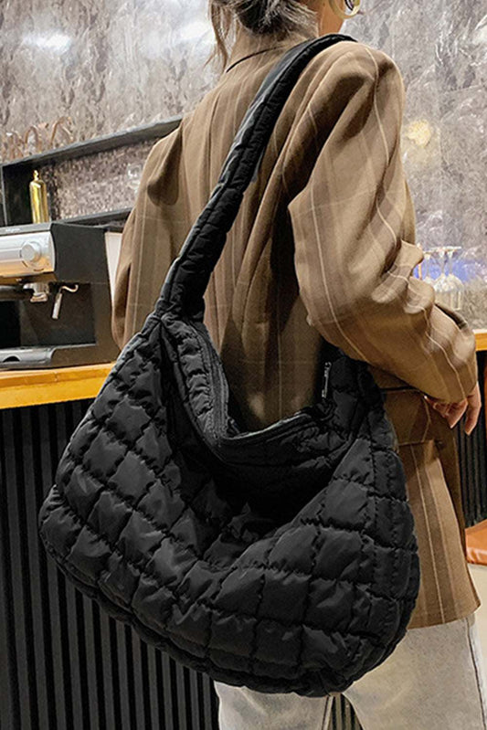 Zipper Large Shoulder Bag