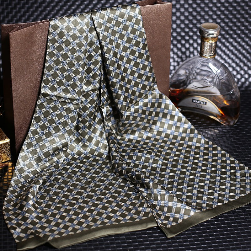 Double Silk Crepe Satin Scarf