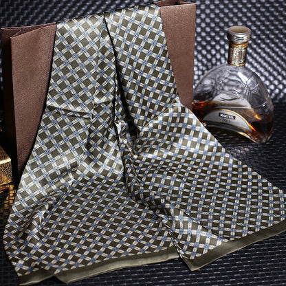 Double Silk Crepe Satin Scarf