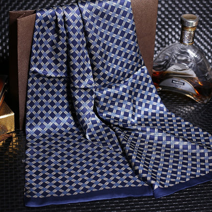 Double Silk Crepe Satin Scarf