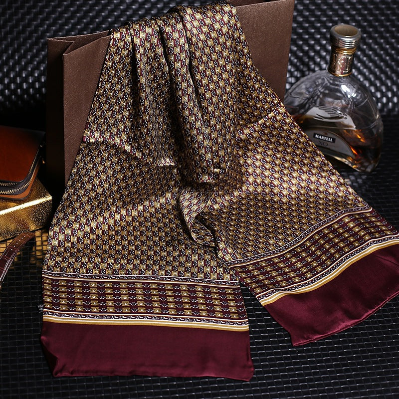 Double Silk Crepe Satin Scarf