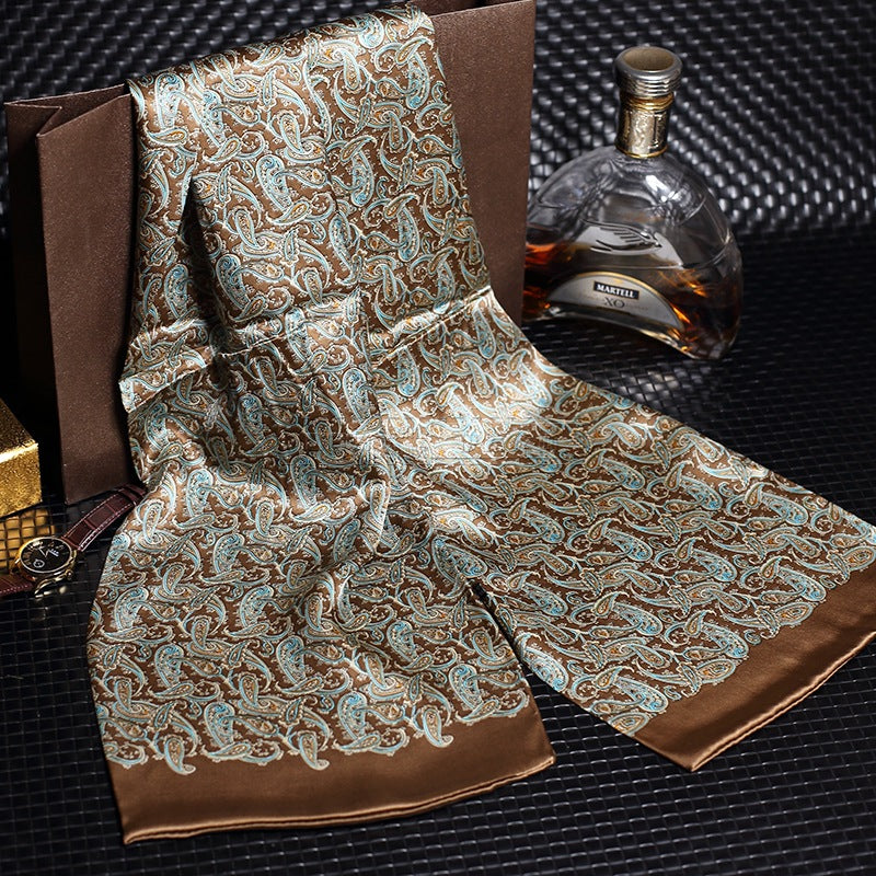 Double Silk Crepe Satin Scarf