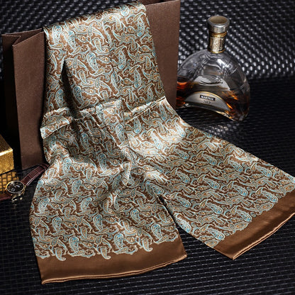 Double Silk Crepe Satin Scarf