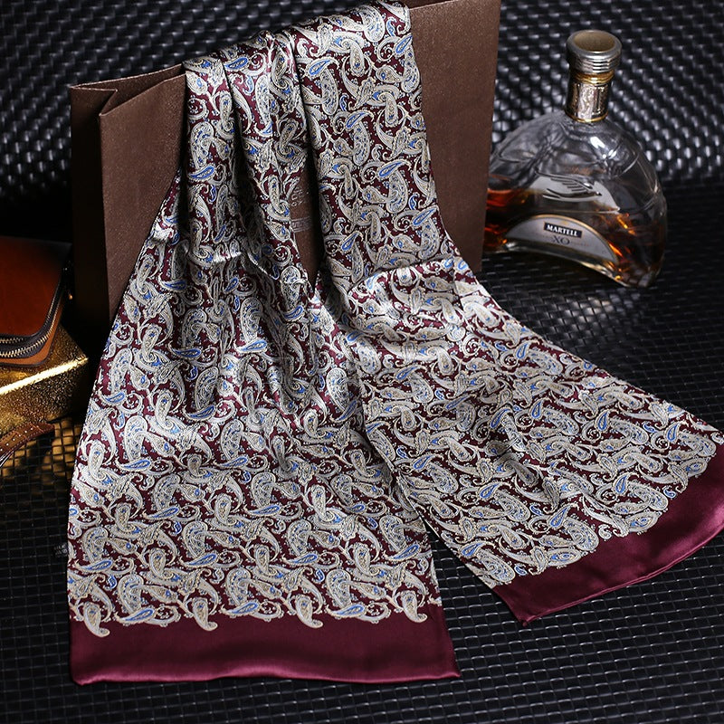 Double Silk Crepe Satin Scarf