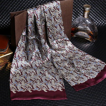 Double Silk Crepe Satin Scarf