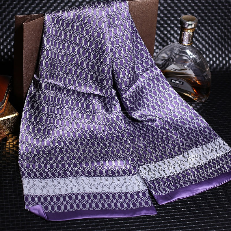Double Silk Crepe Satin Scarf