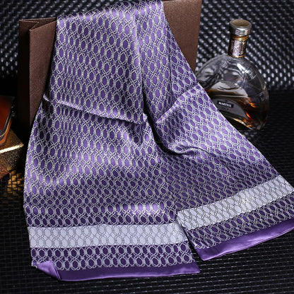 Double Silk Crepe Satin Scarf