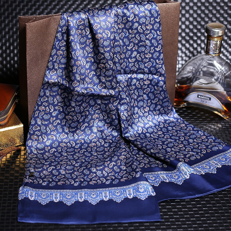 Double Silk Crepe Satin Scarf