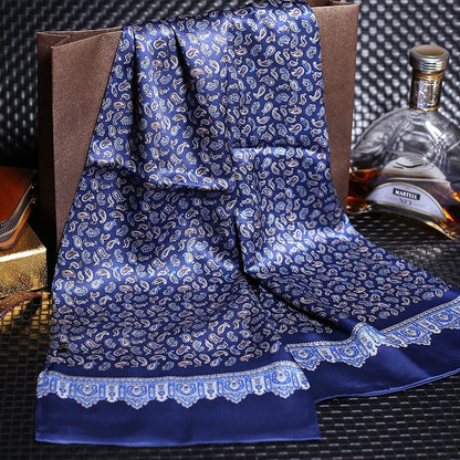 Double Silk Crepe Satin Scarf