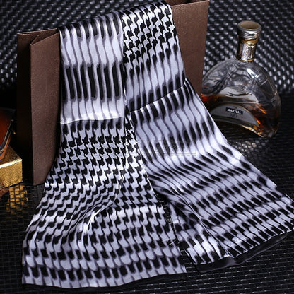 Double Silk Crepe Satin Scarf