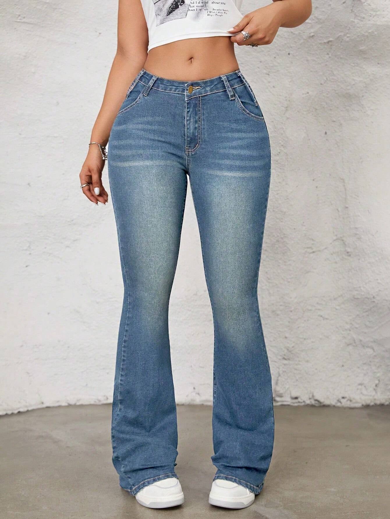 SHEIN ICON Flare Leg Jeans