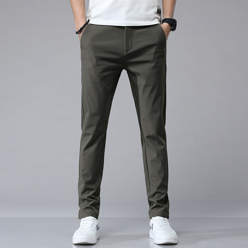Ice Silk Fleece Casual Pants