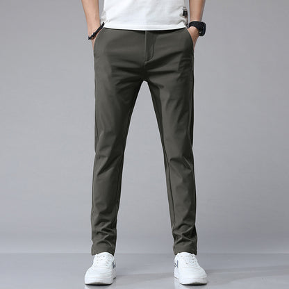 Ice Silk Fleece Casual Pants