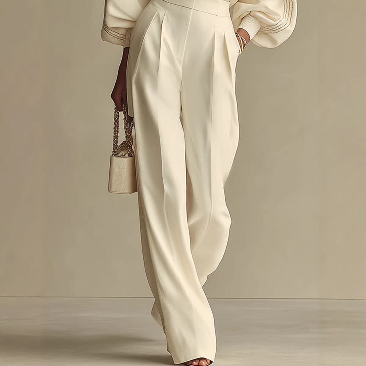 Round Neck Sweatshirt And Pants Set