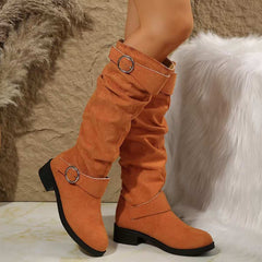 Toe Block Heel Boots