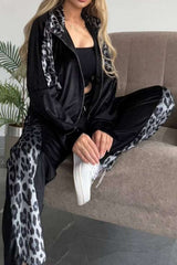 full-size-collared-neck-leopard-zip-up-top