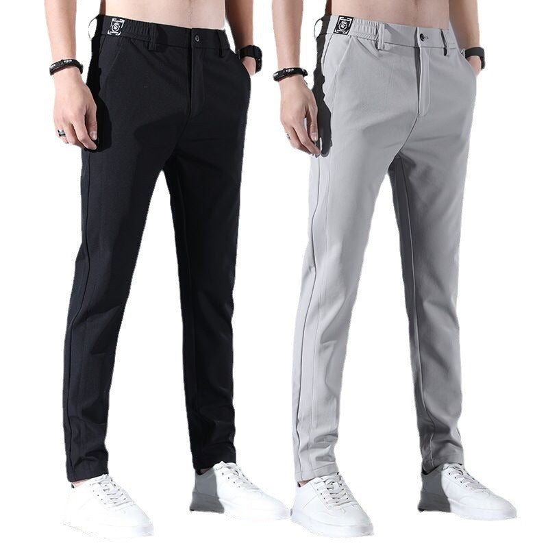Ice Silk Fleece Casual Pants