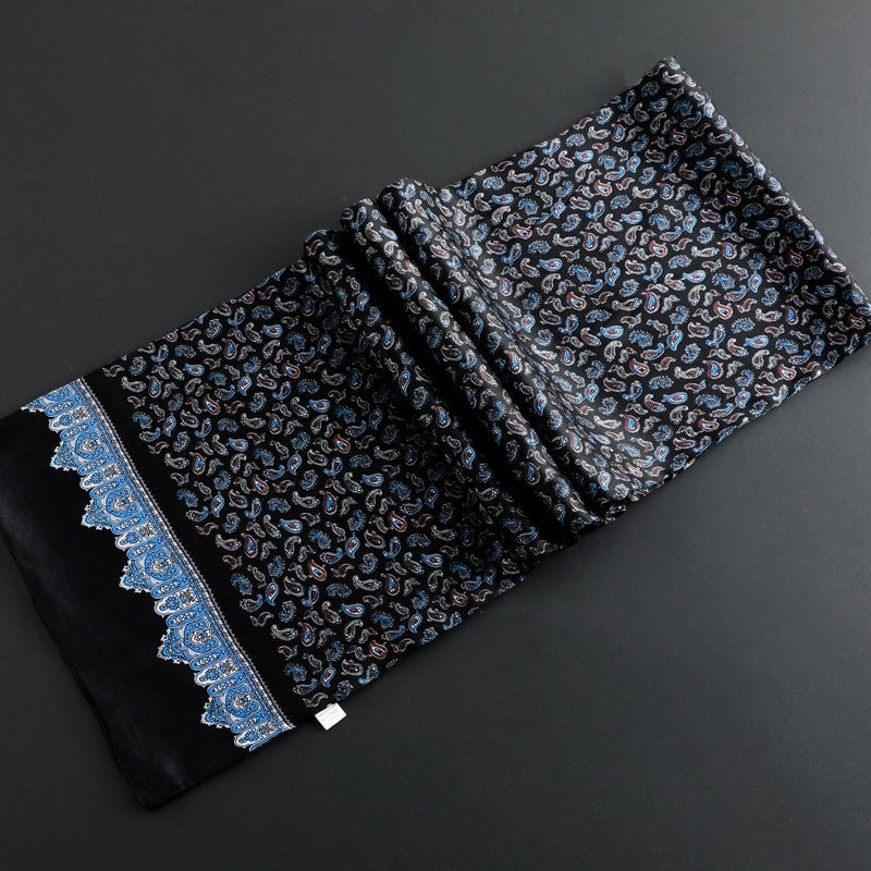 Double Silk Crepe Satin Scarf