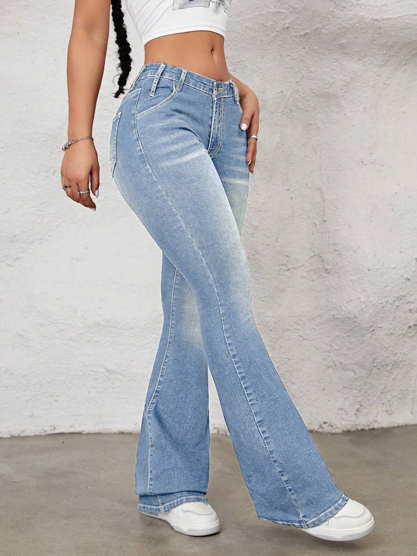 SHEIN ICON Flare Leg Jeans