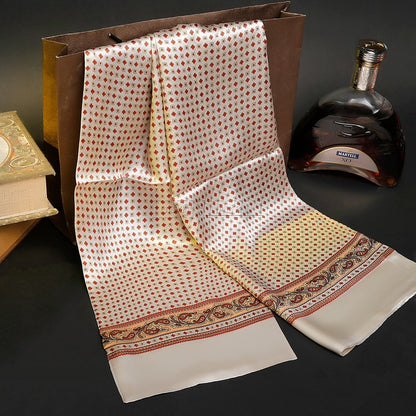 Double Silk Crepe Satin Scarf